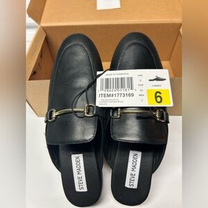Steve Madden Galilea Leather Black Mule Women’s 6-NIB